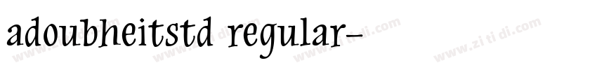 adoubheitstd regular字体转换